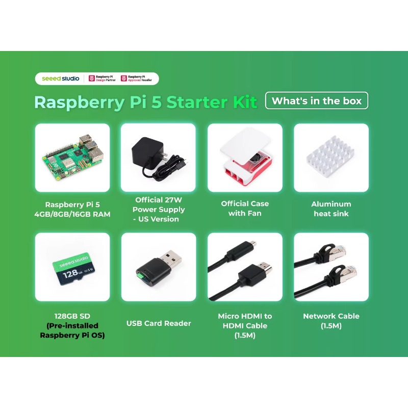 5 Starter Kit - 4GB/8GB/16GB R - Raspberry Pi 5 8Gb Kit 评论和价格